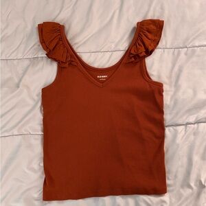 Old Navy Women's Terracotta Ruffle Tank Top